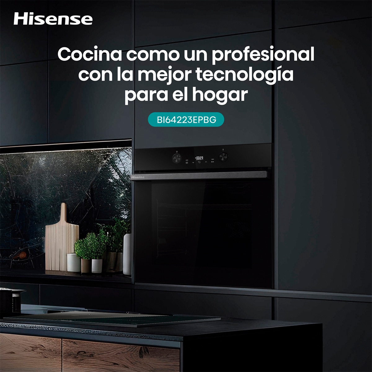 Horno multifunción pirolítico Hisense con función Air Fry - BI64223EPBG - Cristal negro Cristal negro-12