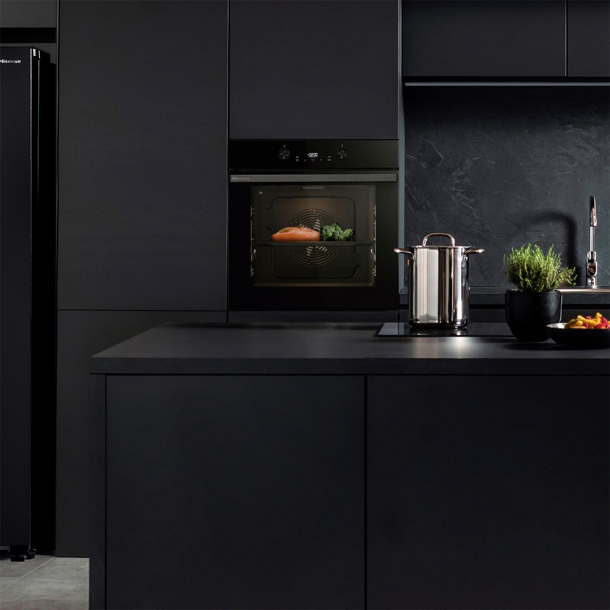 Horno multifunción pirolítico Hisense con función Air Fry - BI64223EPBG - Cristal negro Cristal negro-13