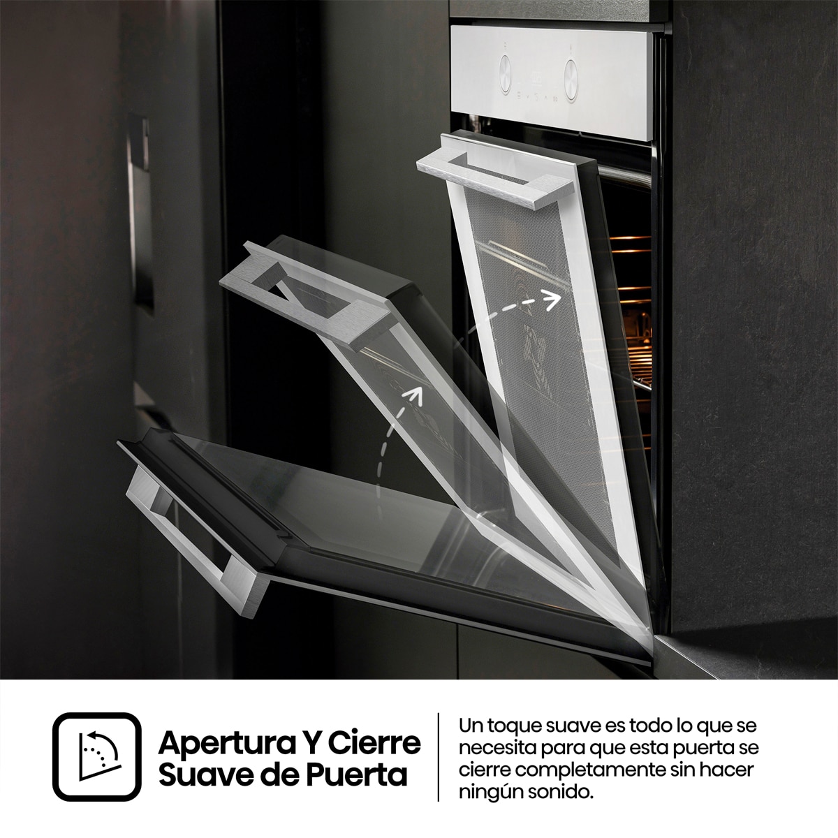 Horno multifunción Hisense pirolítico con función Air Fry - BI64223EPWG - Cristal blanco Cristal blanco-9