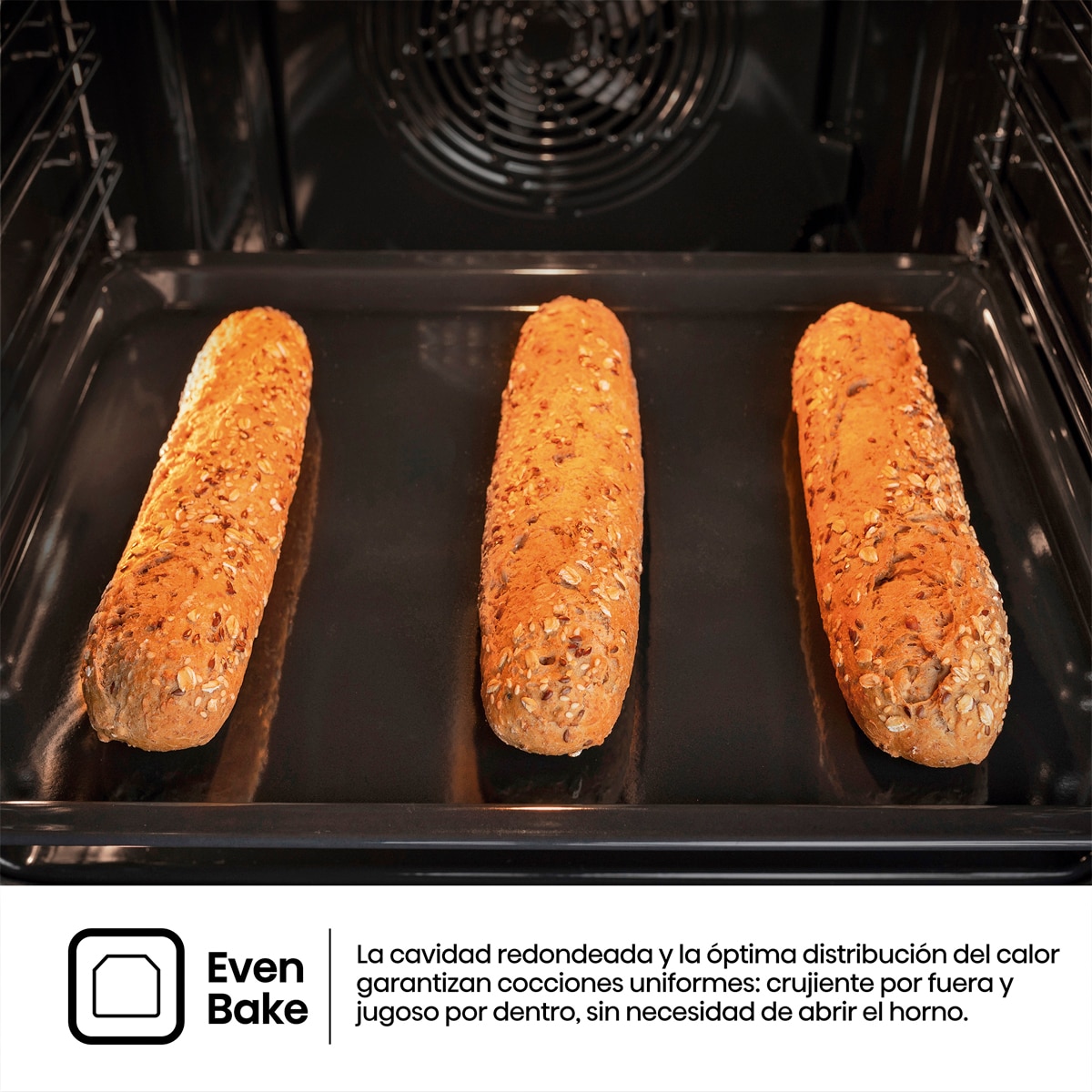 Horno multifunción compacto diseño horno de leña - BI44221AX - Inox Inox-5