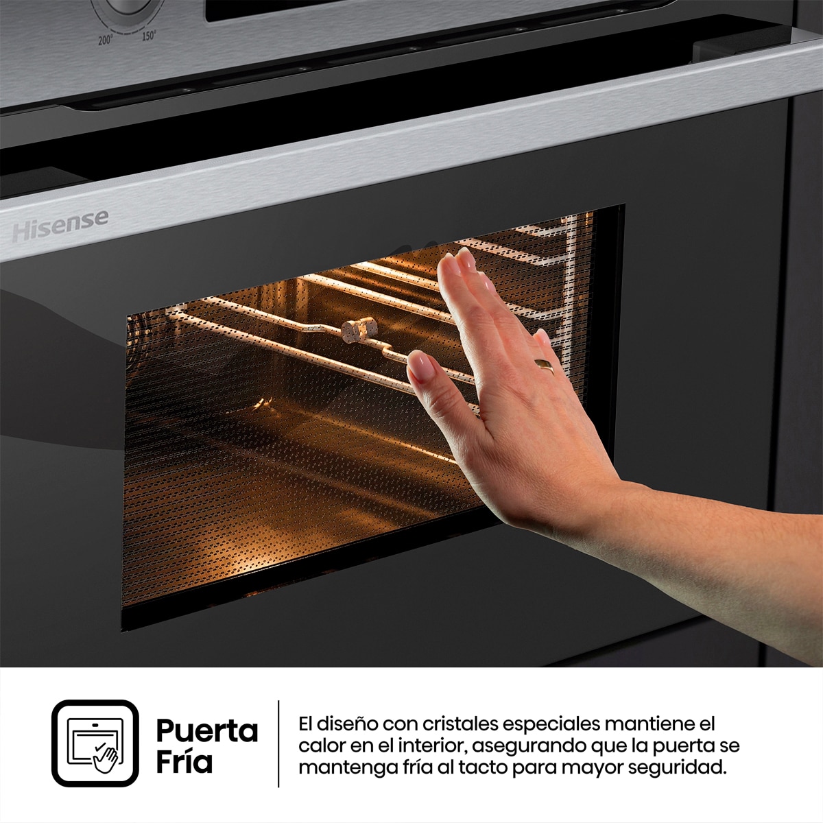 Horno multifunción compacto diseño horno de leña - BI44221AX - Inox Inox-6