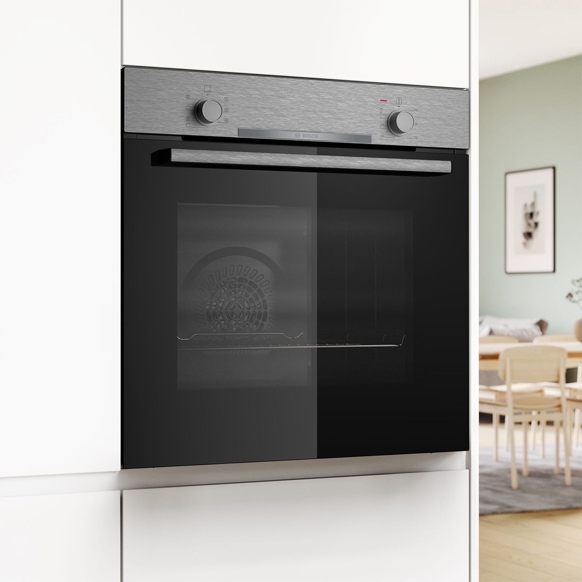 Horno multifunción Bosch, Serie 2 con sistema 3D Hotair - HBA510BR4 Acero Inox-5