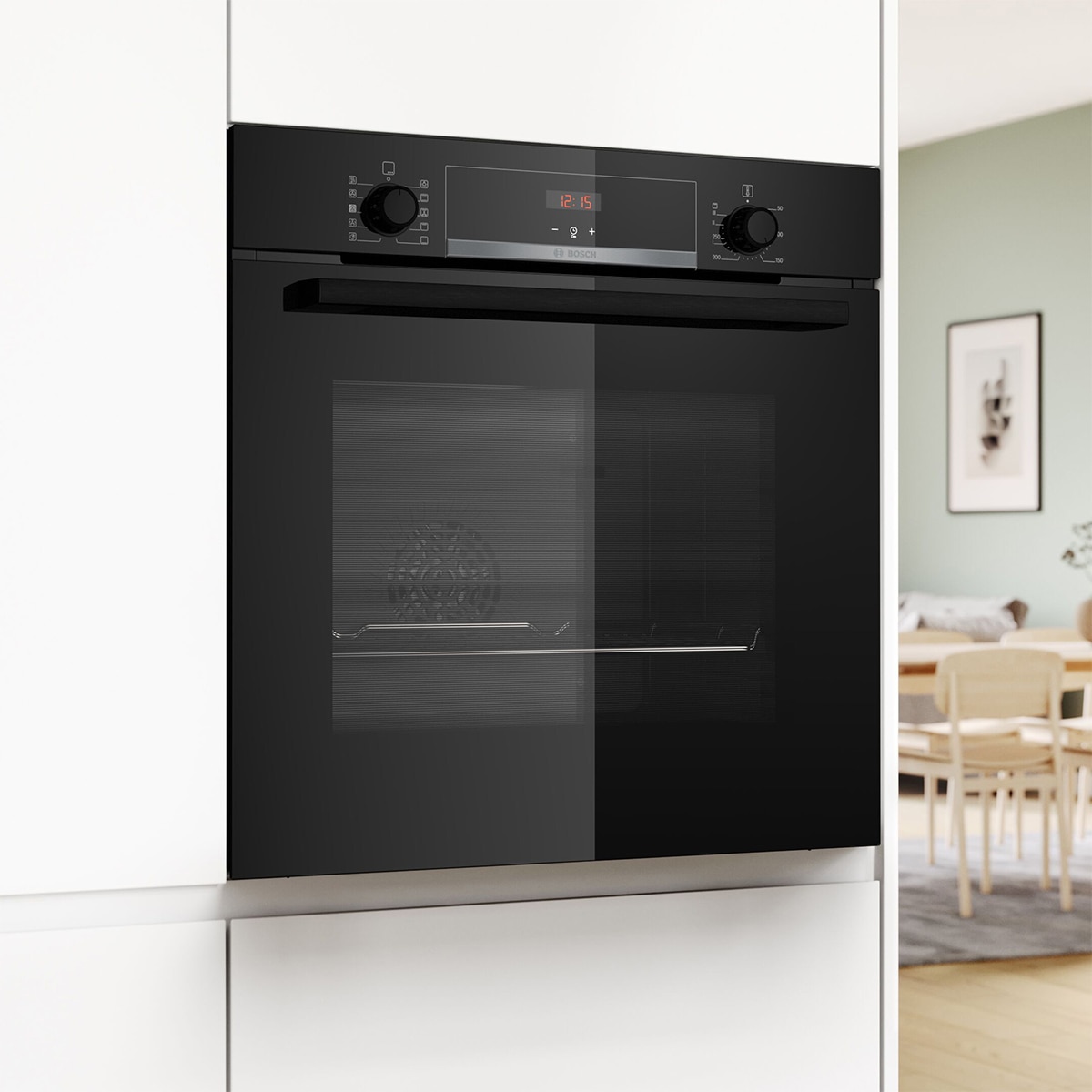 Horno con vapor Bosch, Serie 4 - HQA534EB3 Negro-5