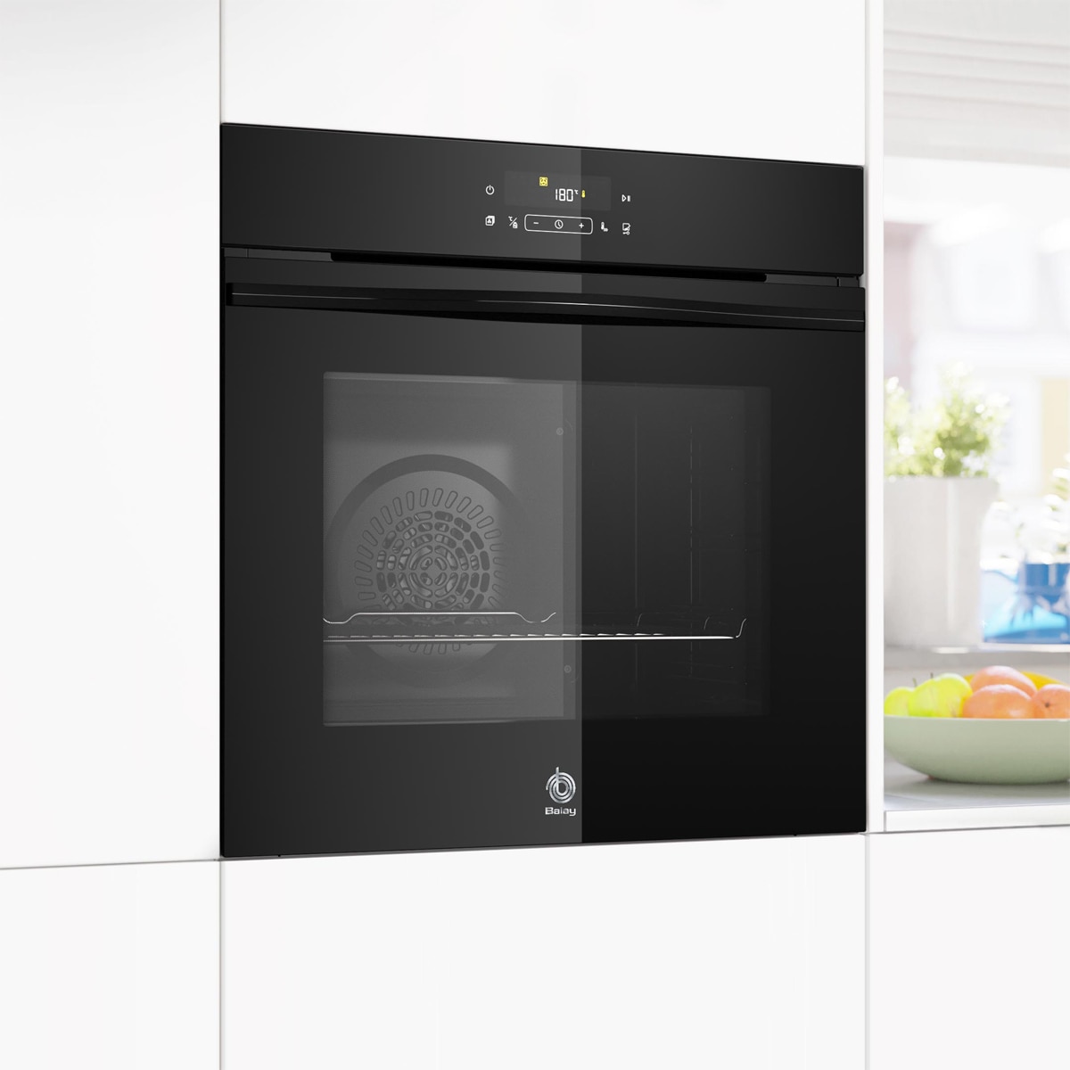 Horno pirolítico, Balay, autochef, cristal negro - 3HB5821N3 Negro-5