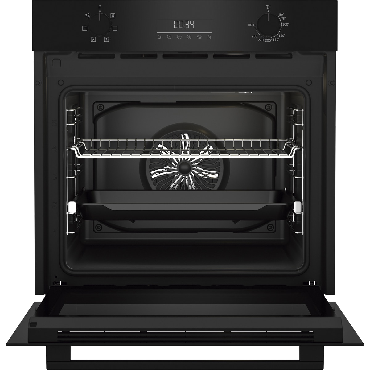Horno multifunción Beko con 6 funciones y limpieza vapor -  BCBIE17300KSB Negro-2