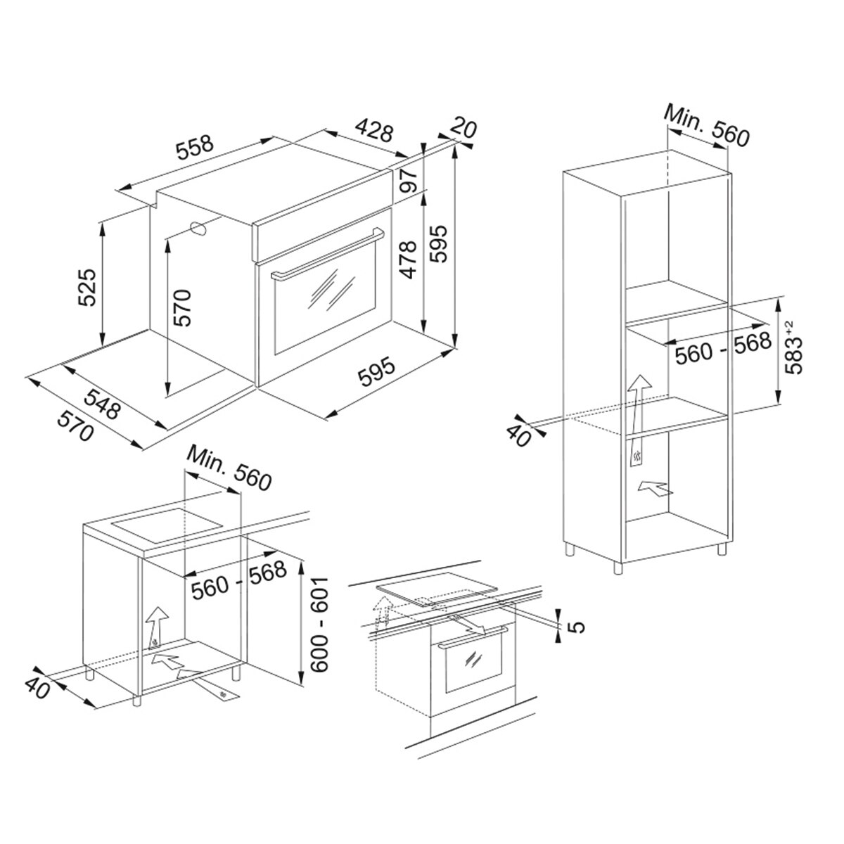 Horno multifunción Franke limpieza hidrolítica - 1160718940 - Negro Negro-2