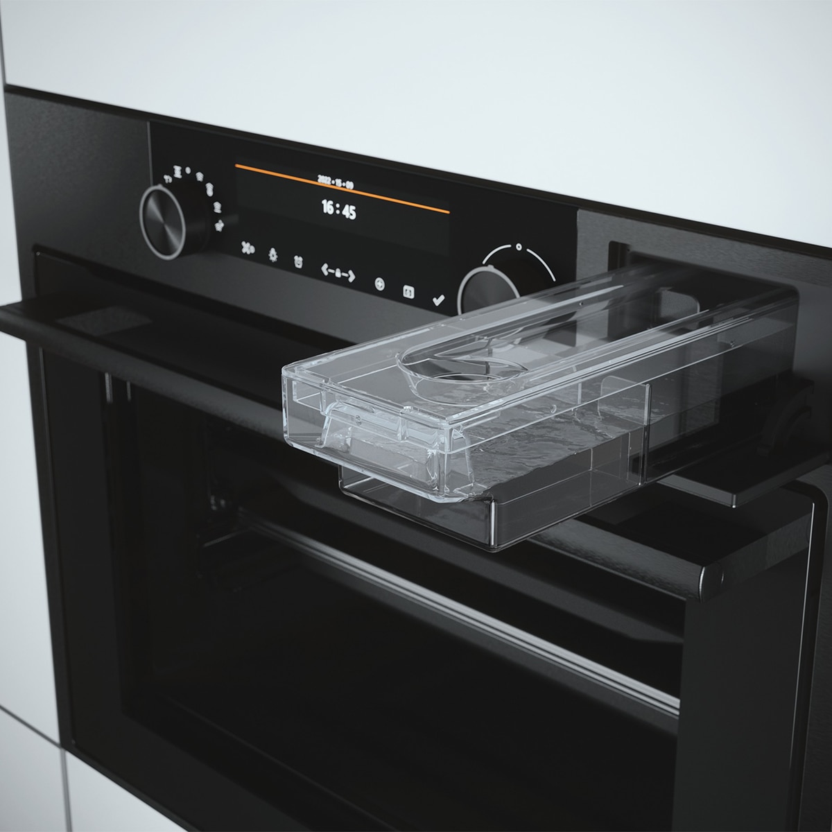 Horno multifunción, vapor Asko Sistema Pure Steam™ 45 cm - OCS8487B - Acero negro Acero negro-6