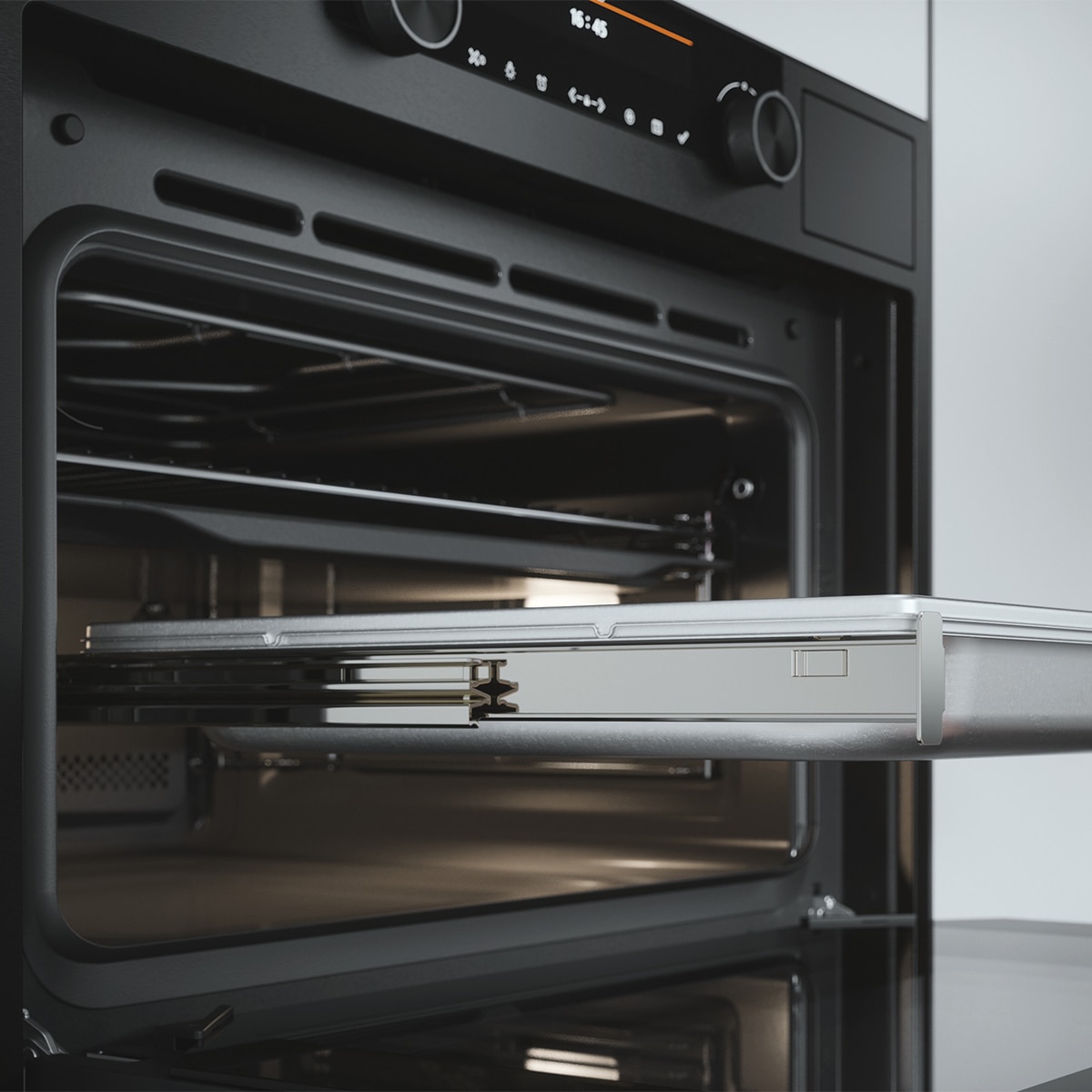 Horno multifunción, vapor Asko Sistema Pure Steam™ 45 cm - OCS8487B - Acero negro Acero negro-7