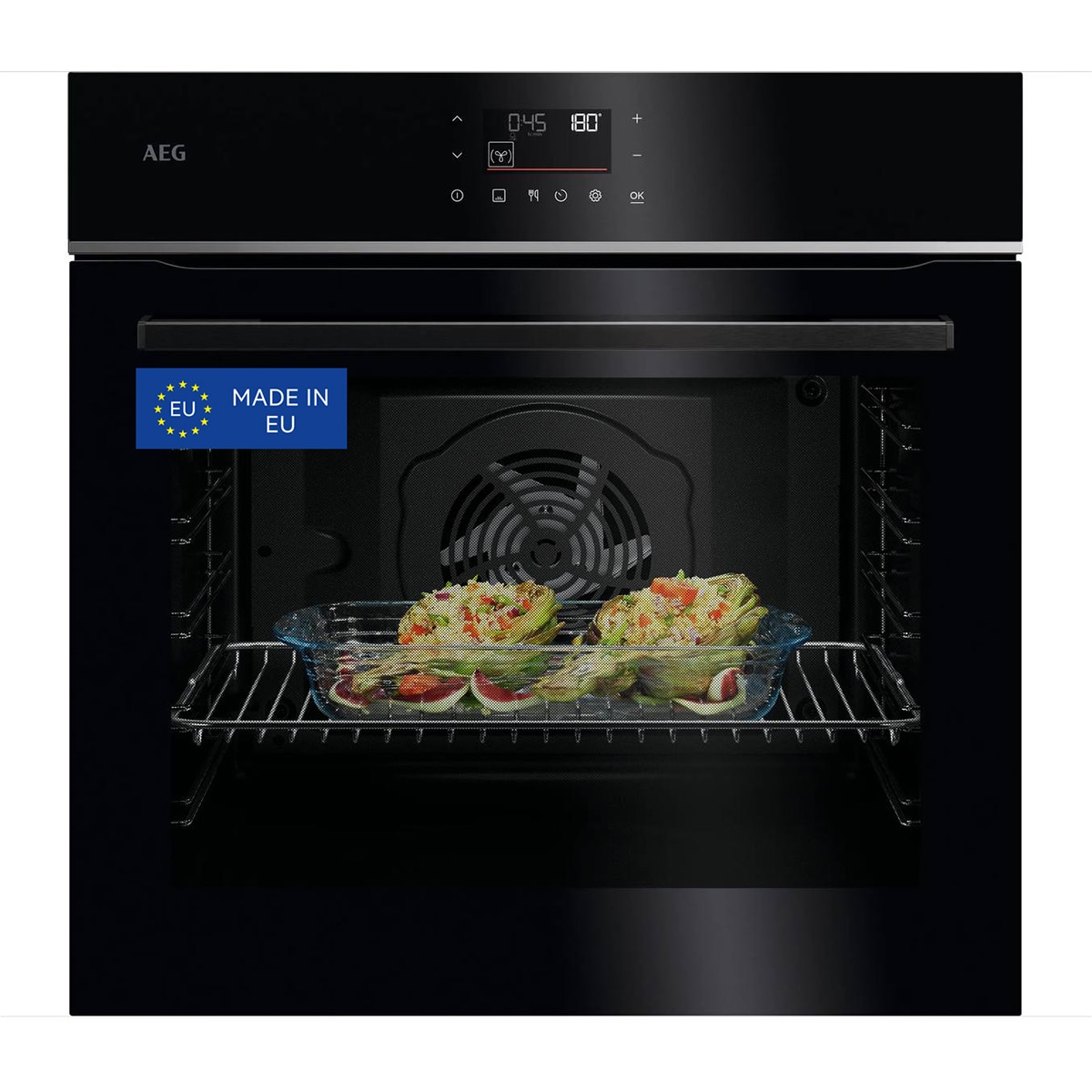 Imagen 1 de Horno AEG Pirolítico AirFry Cristal Negro S5000 TU5PB41ZPB Negro