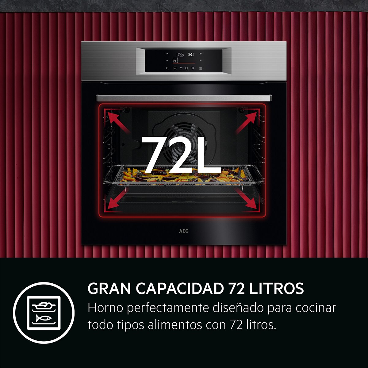 Imagen 7 de Horno AEG Pirolítico AirFry Inox Antihuellas S5000 OU5PB43PM - Inox antihuellas Inox antihuellas