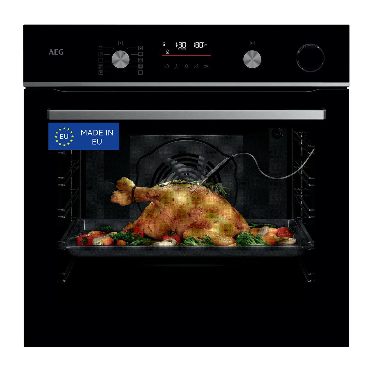 Imagen 0 de Horno AEG Vapor Pirolítico Sonda Térmica Resultados Jugosos Inox Antihuellas S6000 OR6PB51WSB