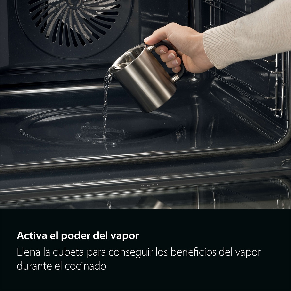 Horno AEG Vapor Pirolítico Sonda Térmica Resultados Jugosos Inox Antihuellas S6000 OR6PB51WSB Negro-14