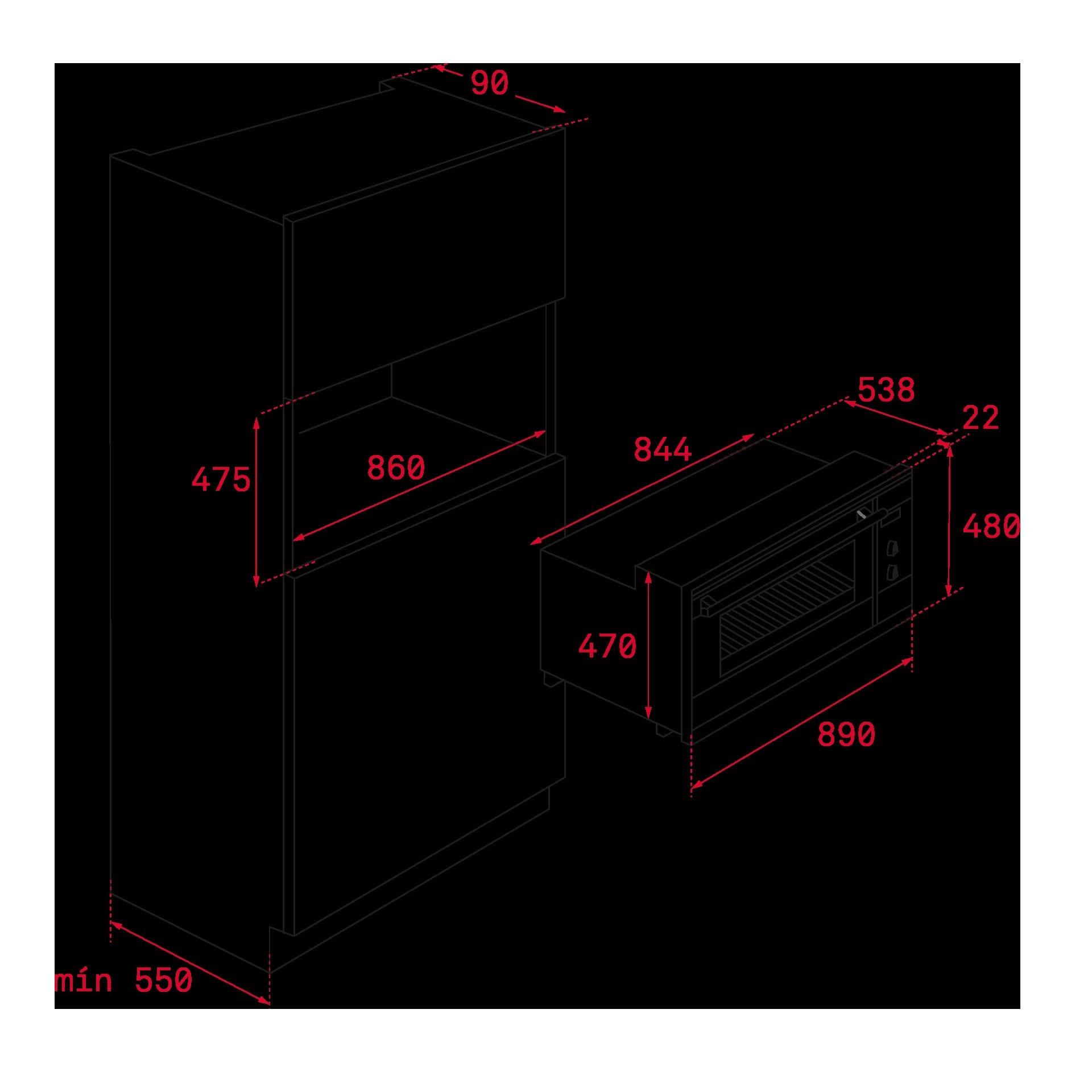 Forno Multifunções Teka HLF 940 SurroundTemp, Hydroclean® e de 77 Litros - Vidro Preto Preto/Inox-4