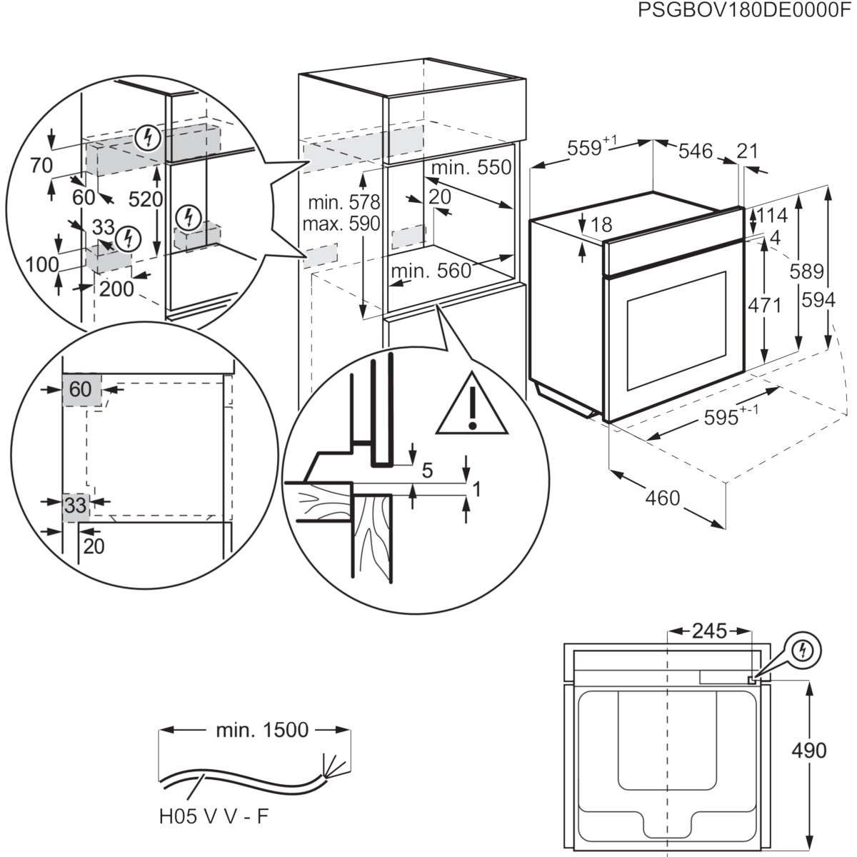 Horno multifunción AEG pirolítico - BPE642120M - Inox antihuellas Inox antihuellas-8