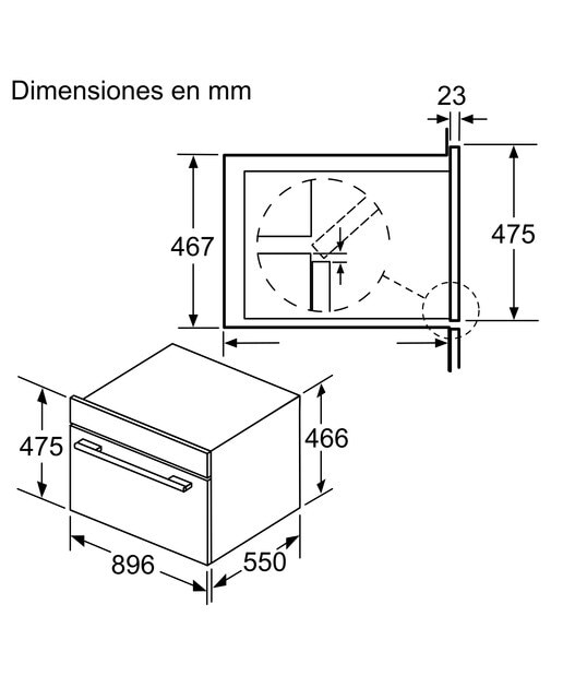 Forno Multifunções Siemens iQ500 VB558C0S0 Hidrolítico de 85 Litros - Inox Preto-2