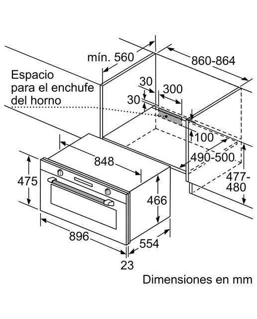 Forno Multifunções Siemens iQ500 VB558C0S0 Hidrolítico de 85 Litros - Inox Preto-8