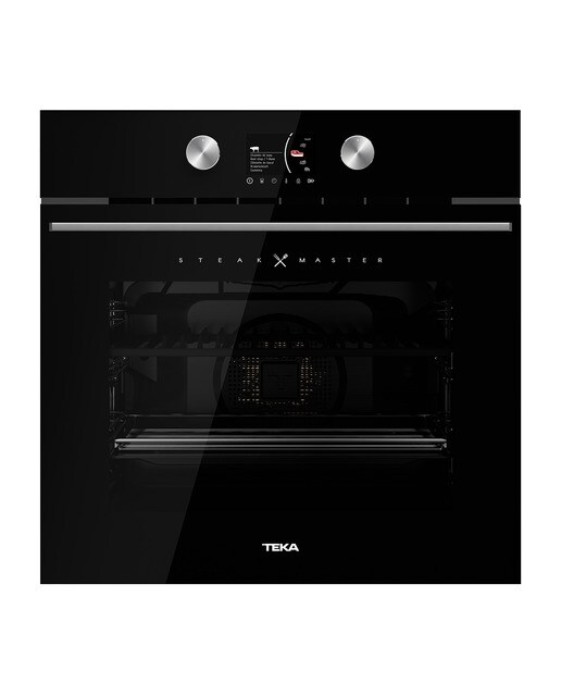 Forno Multifunções Teka SteakMaster, SteakGrill (700º), DualClean: Auto Limpeza Pirolítica + Hydroclean® PRO e de 63 Litros - Preto Preto-1
