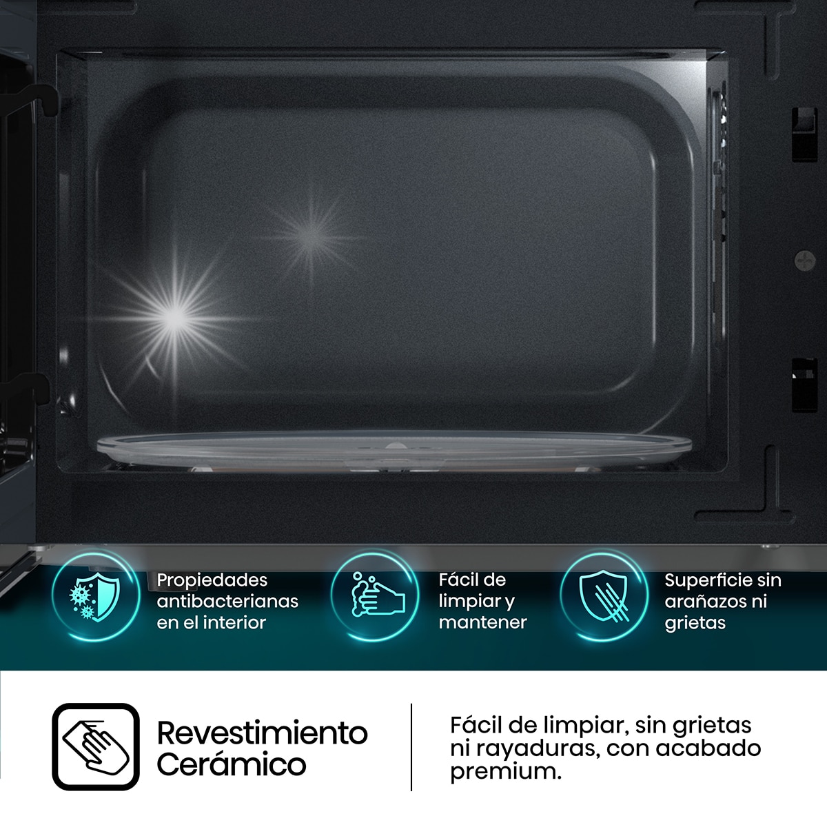 Microondas Hisense H20MOBP1 con capacidad de 20 litros Negro-4