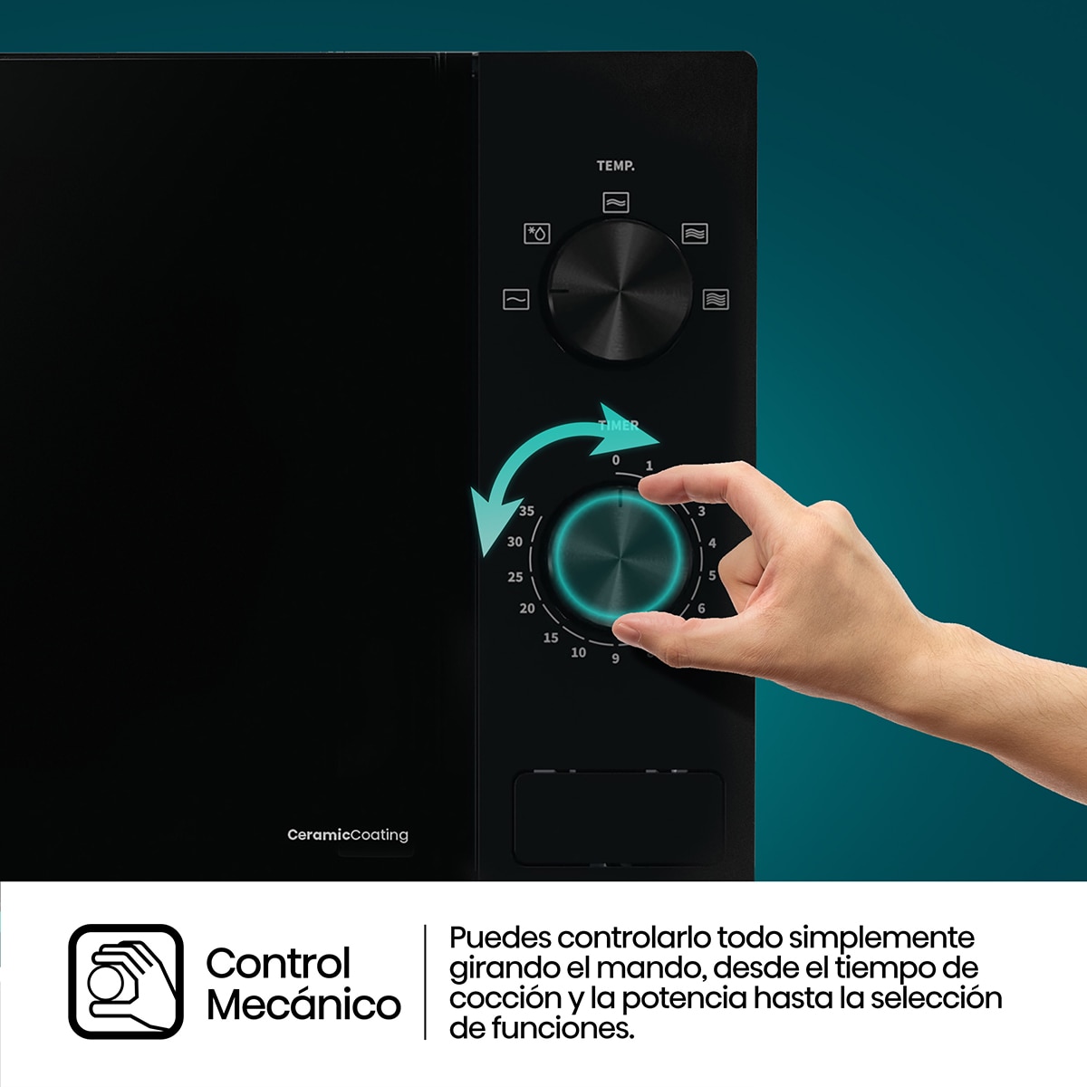 Microondas Hisense H20MOBP1 con capacidad de 20 litros Negro-9