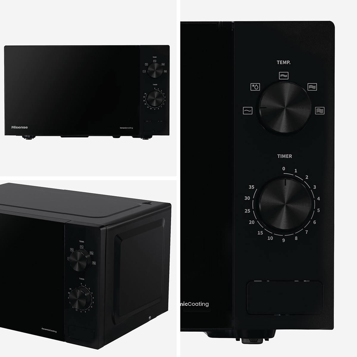 Microondas Hisense H20MOBP1 con capacidad de 20 litros Negro-12