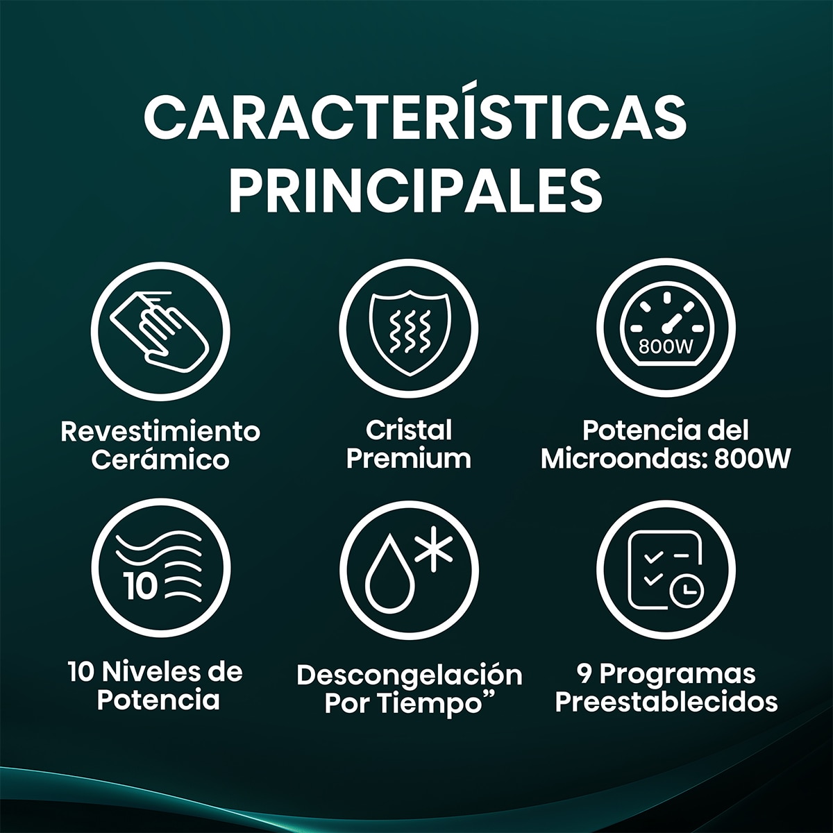 Microondas Hisense 23 litros sin grill - H23MOBSD1H Negro-3