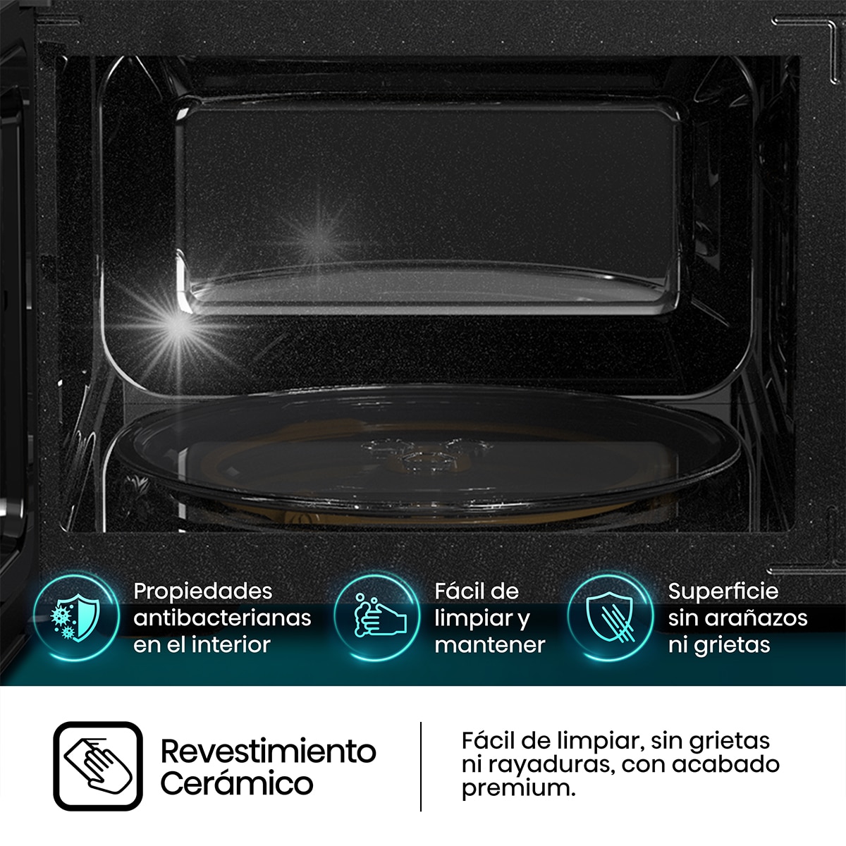 Microondas Hisense 23 litros sin grill - H23MOBSD1H Negro-4