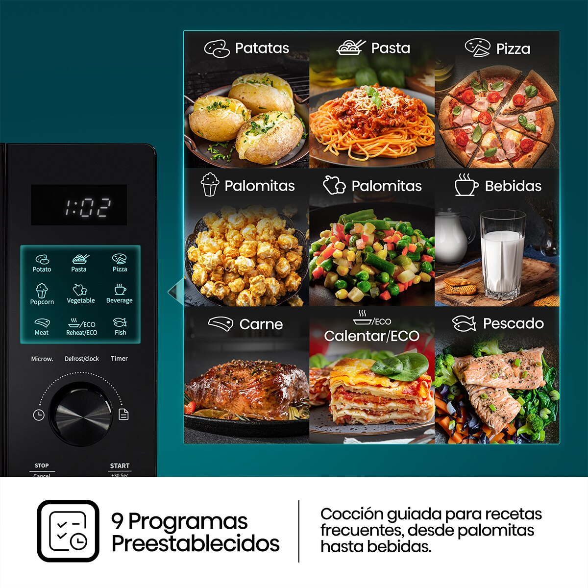 Microondas Hisense 23 litros sin grill - H23MOBSD1H Negro-9