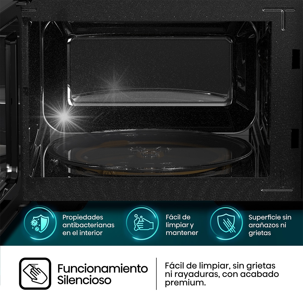 Microondas Hisense con capacidad 20 litros - H20MOBP1HI Negro-6