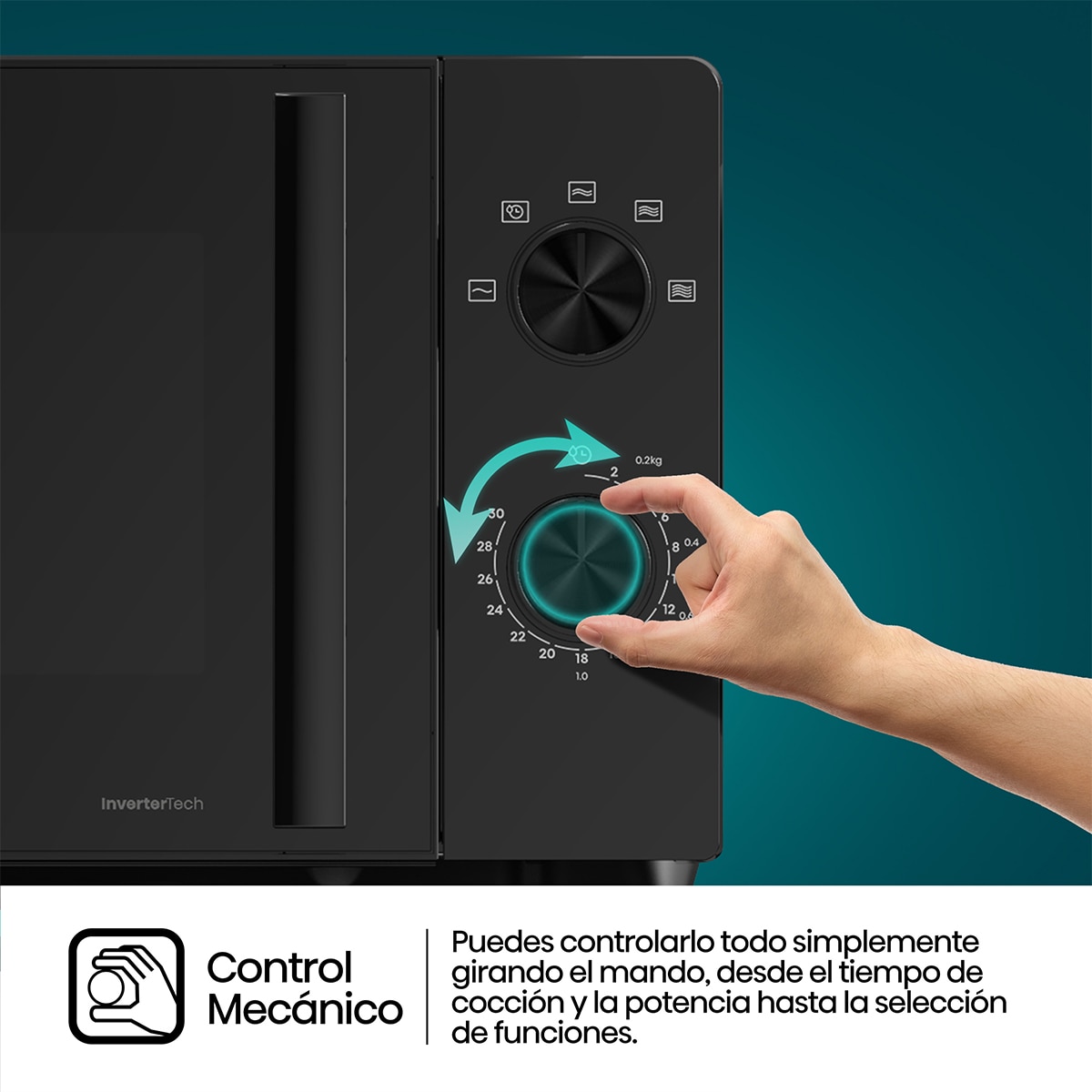 Microondas Hisense con capacidad 20 litros - H20MOBP1HI Negro-10