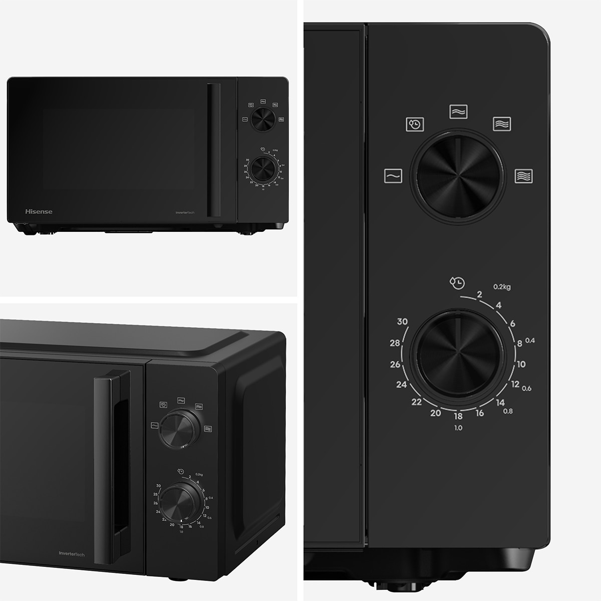 Microondas Hisense con capacidad 20 litros - H20MOBP1HI Negro-11