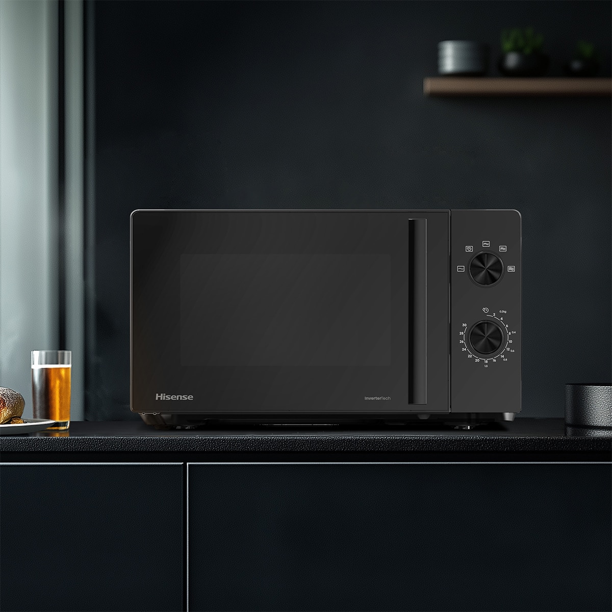 Microondas Hisense con capacidad 20 litros - H20MOBP1HI Negro-12
