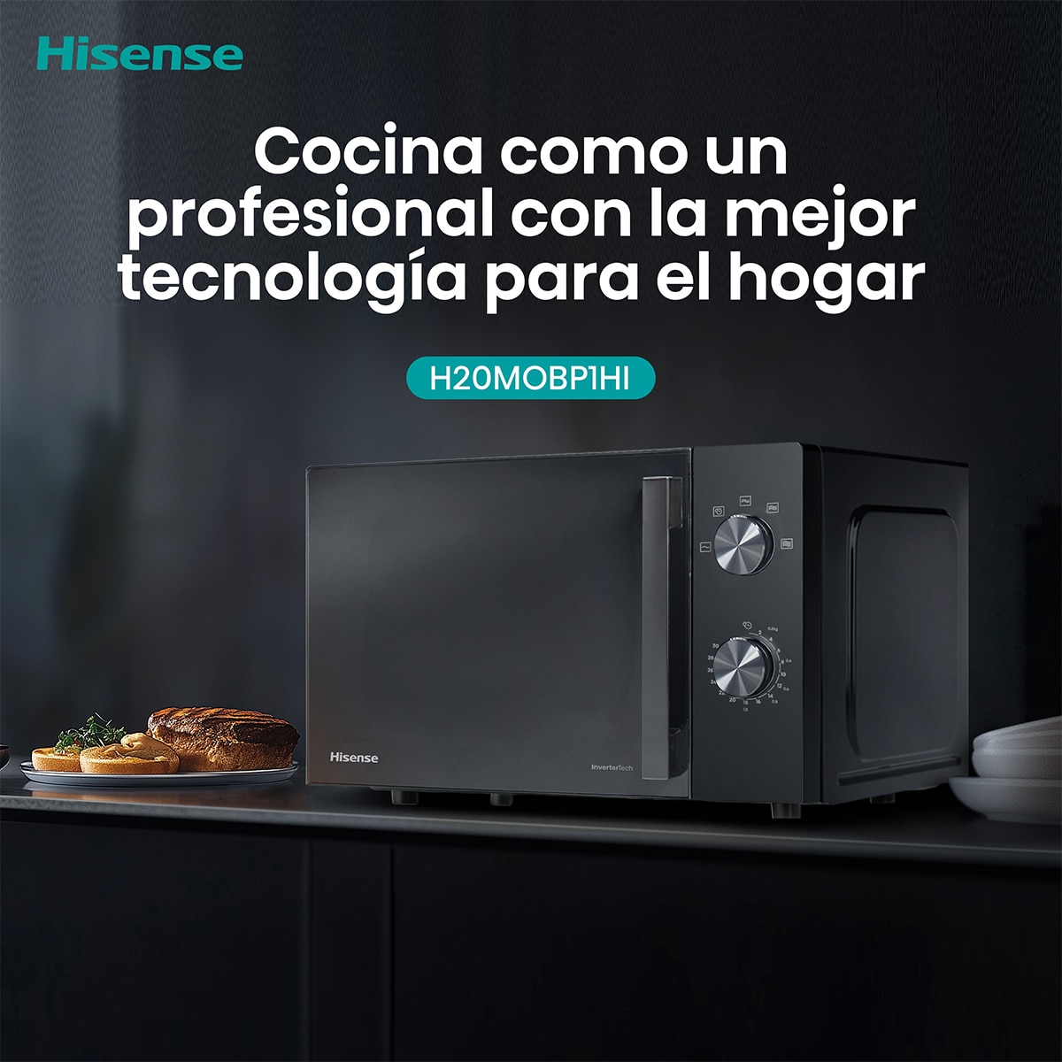 Microondas Hisense con capacidad 20 litros - H20MOBP1HI Negro-13