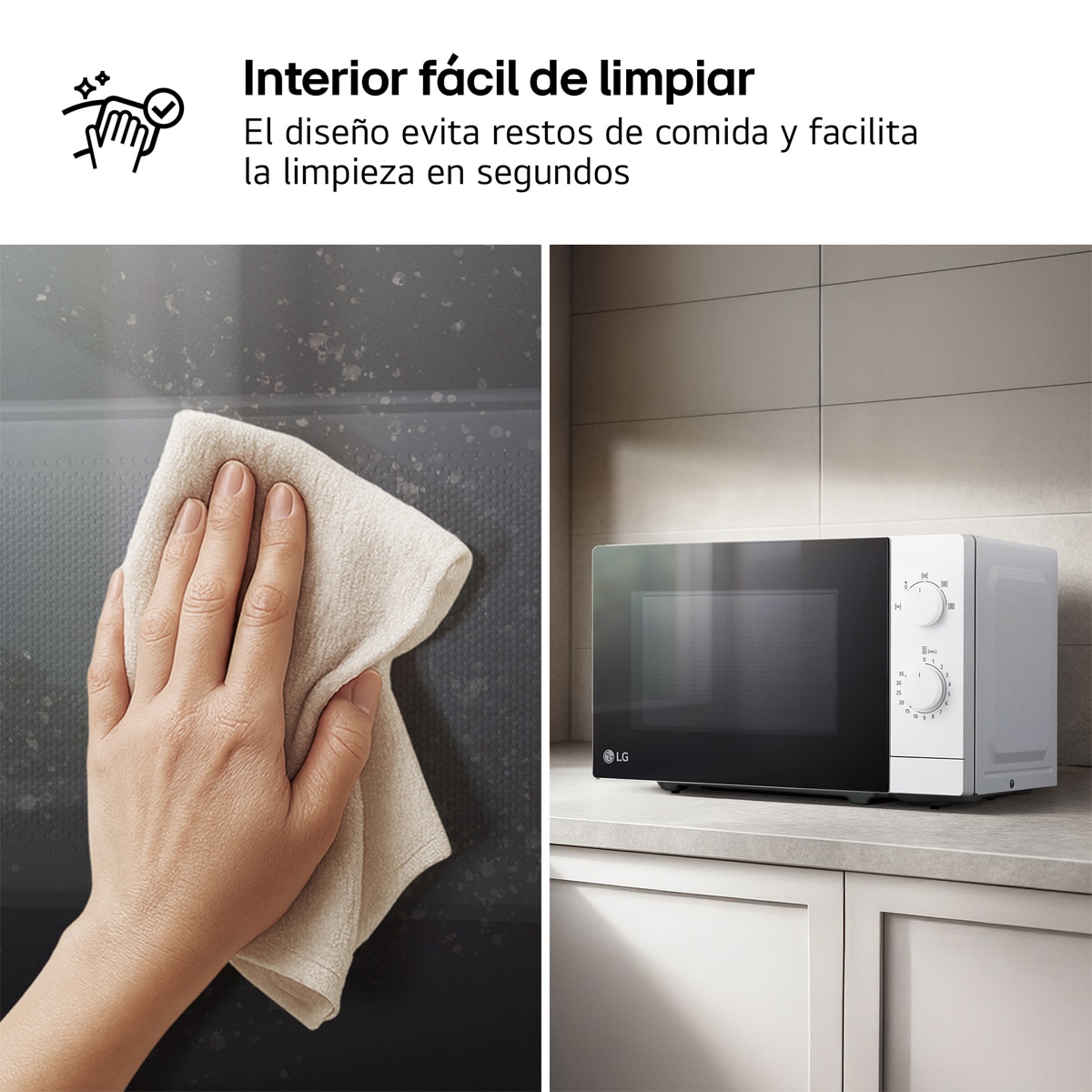 Microondas LG 20 litros con 5 niveles de potencia - MS2082H 6