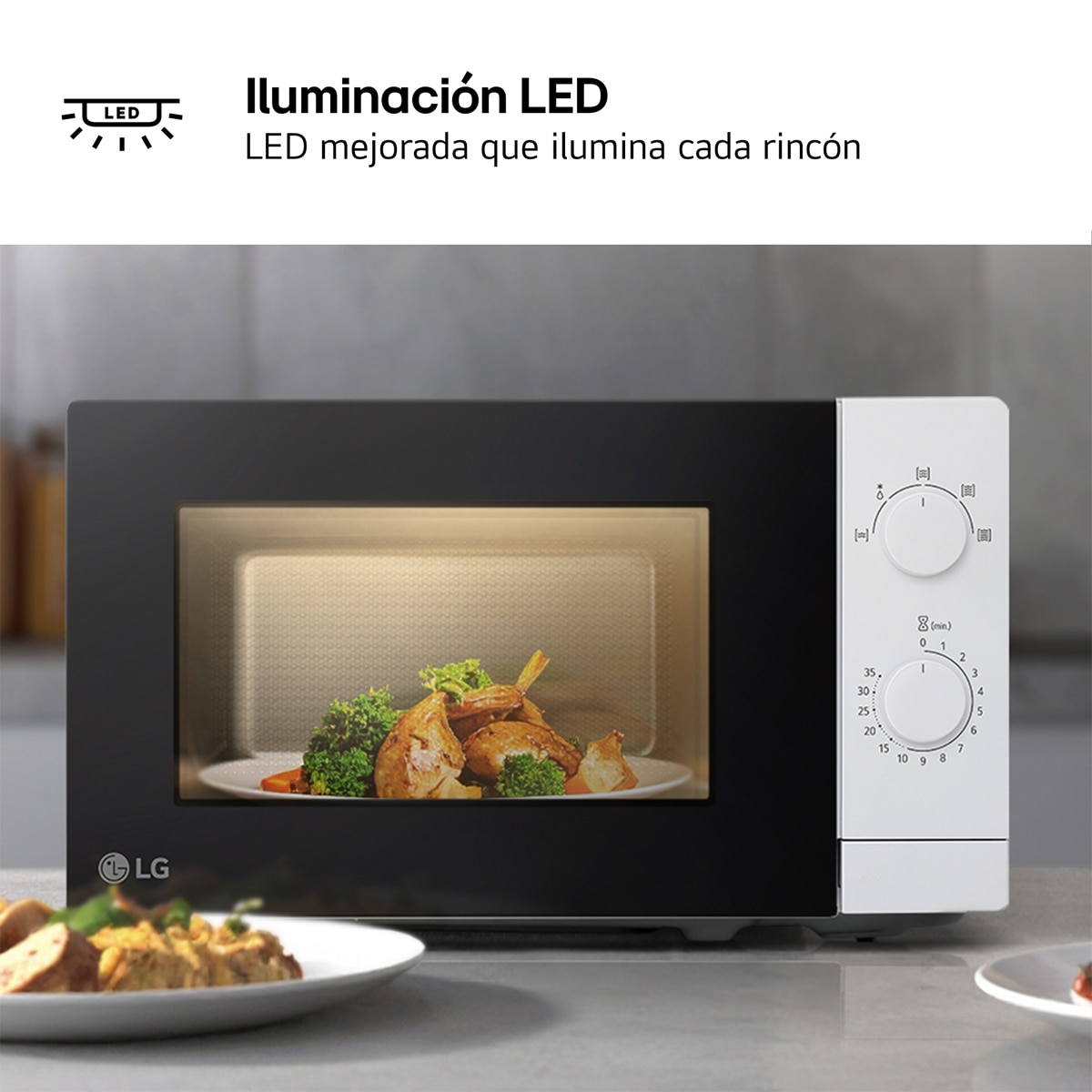 Microondas LG 20 litros con 5 niveles de potencia - MS2082H 7