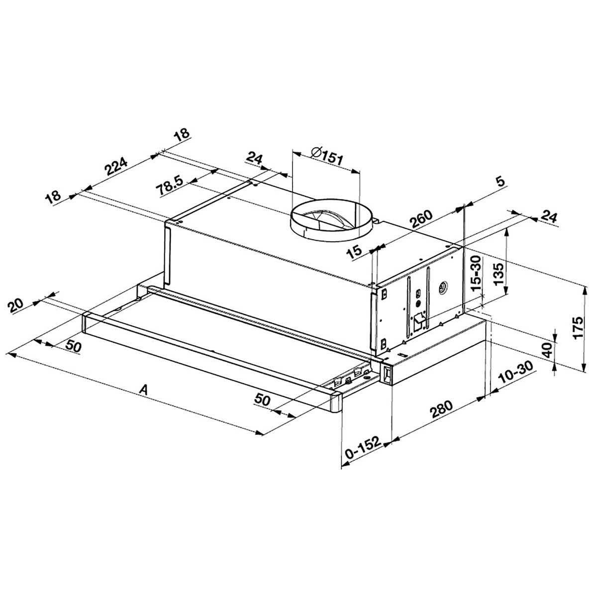 Campana telescópica Beko 3 niveles de potencia - CTB 6250 X Inox antihuellas-7