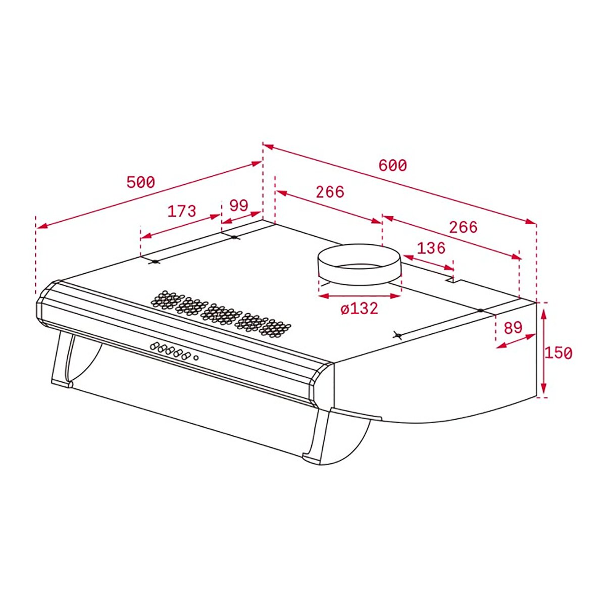 Exaustor Convencional Teka C 6420 W com 3 Velocidades e de 60 cm - Branco Branco-2