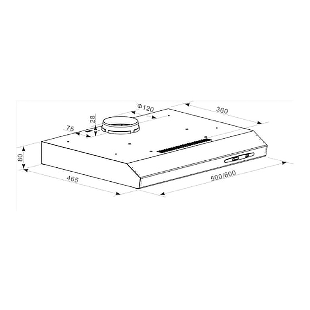 Campana convencional Candy 3 niveles de potencia - CFT610/4W/1 - Blanco Blanco-2