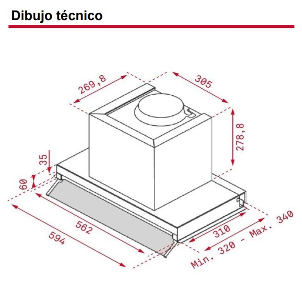 Exaustor Encastrável Teka Integra 66750 com 3 Velocidades e de 60 cm - Inox Inox-2
