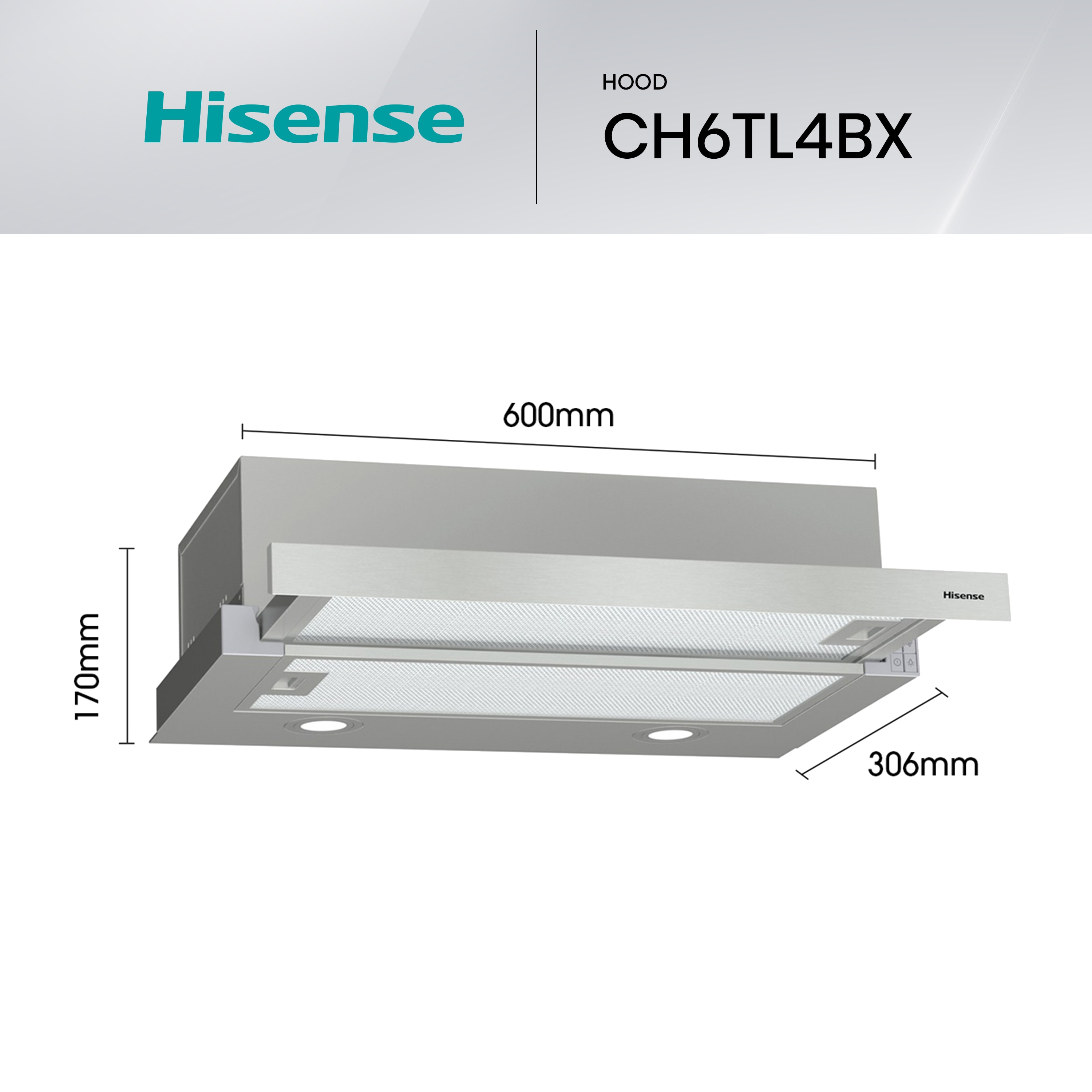 Campana telescópica Hisense 3 velocidades - CH6TL4BX Inox-3