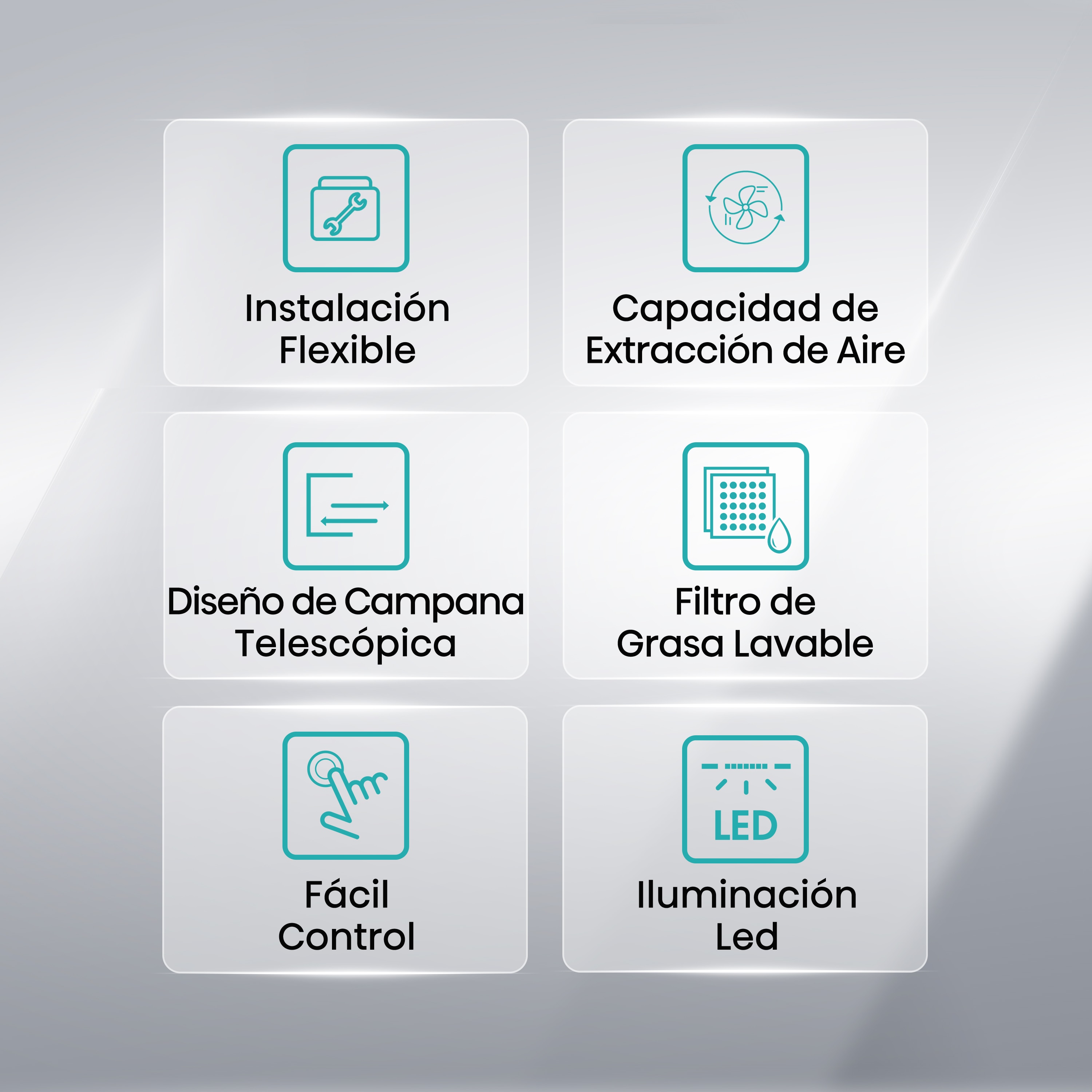 Campana telescópica Hisense 3 velocidades - CH6TL4BX Inox-4