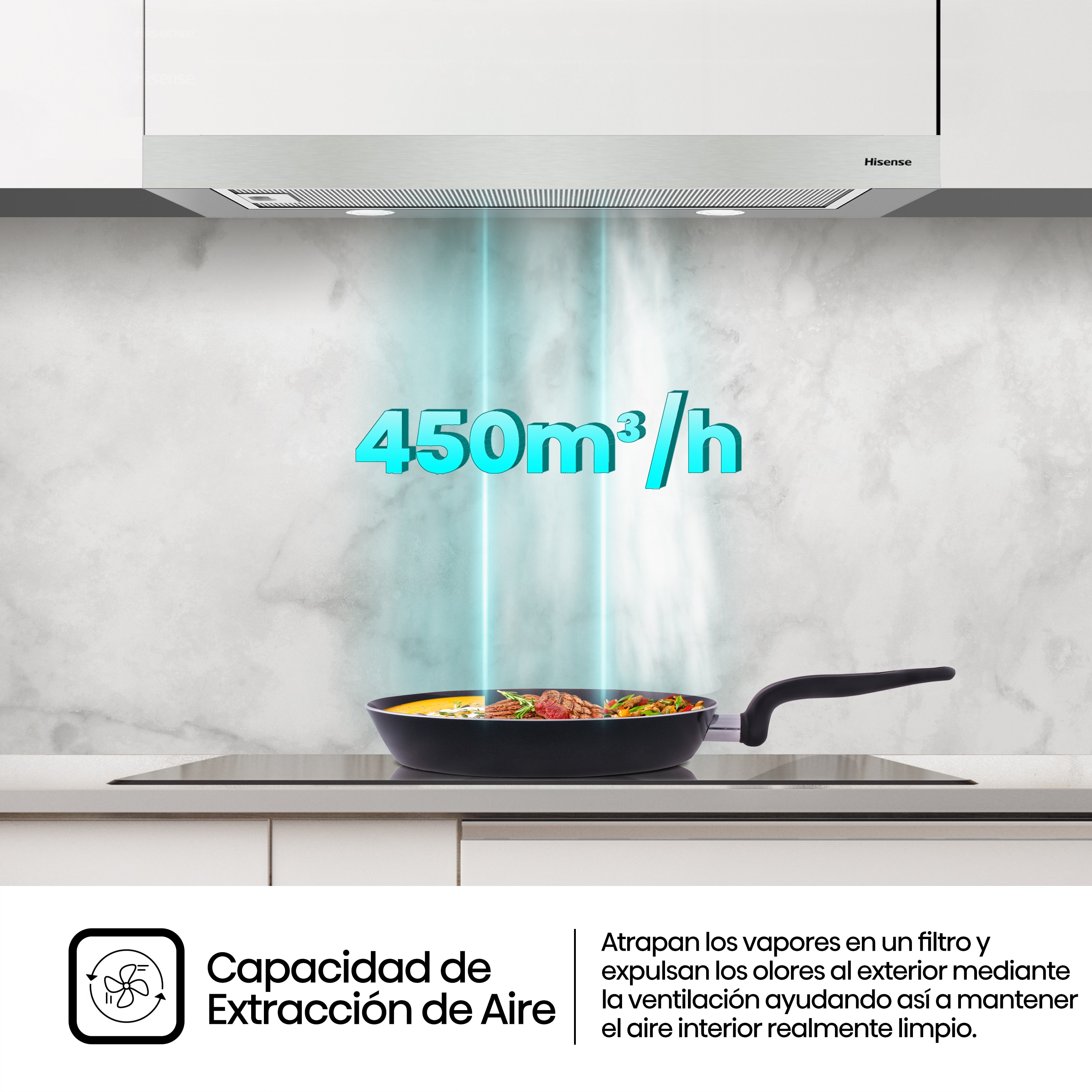 Campana telescópica Hisense 3 velocidades - CH6TL4BX Inox-7