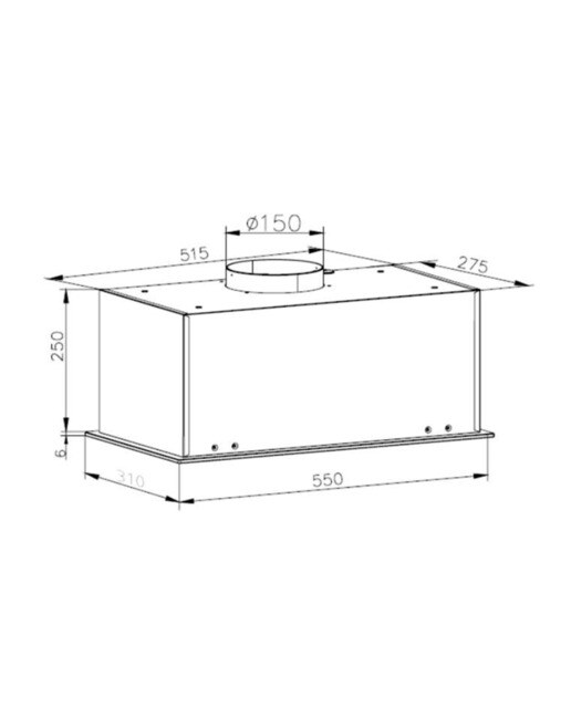 Exaustor de Filtragem Fagor 3AF3-550N de 3 Velocidades e de 55 cm - Preto Preto-2