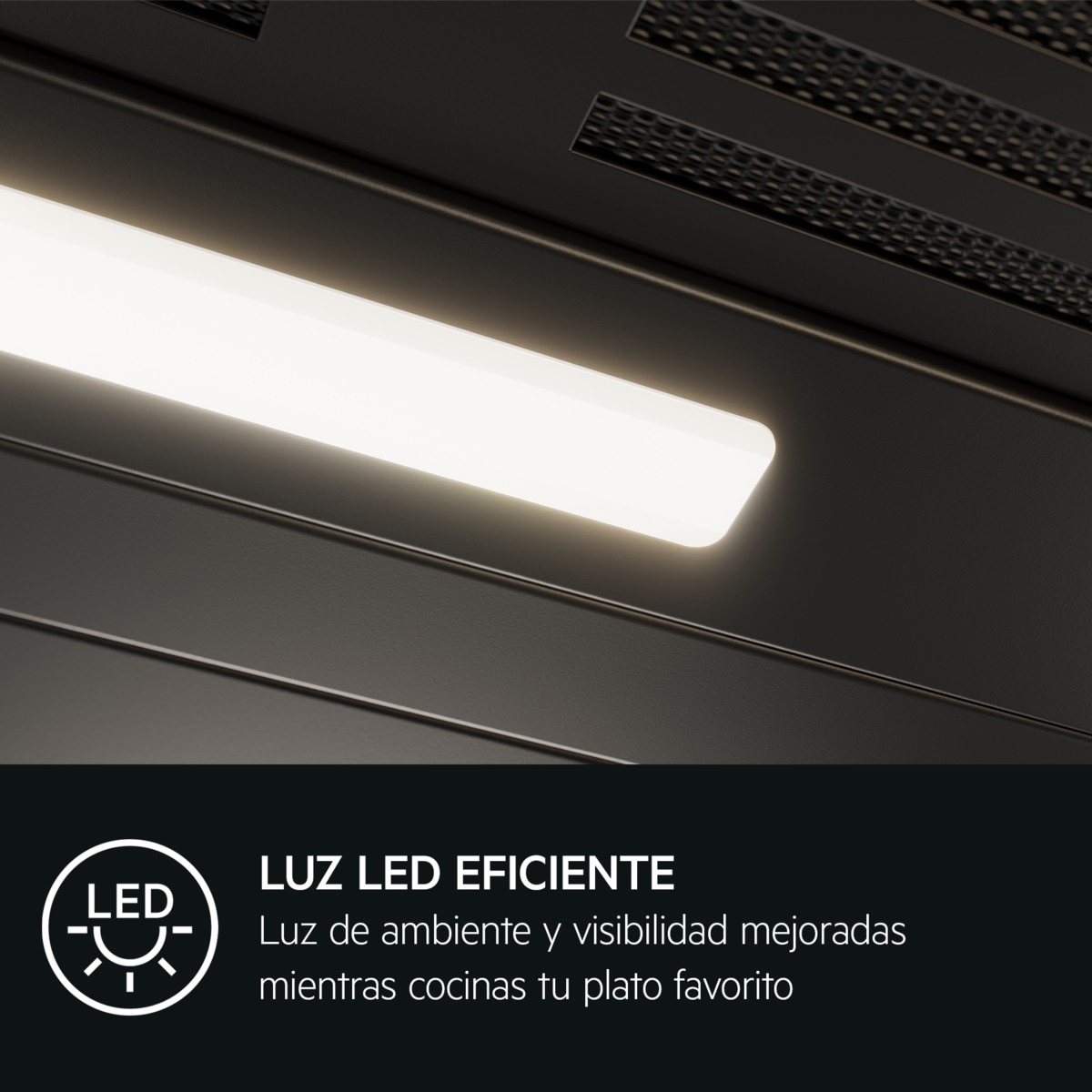Campana extractora integrada AEG con 3 velocidades + intensiva - GDE682HM Inox antihuellas-6
