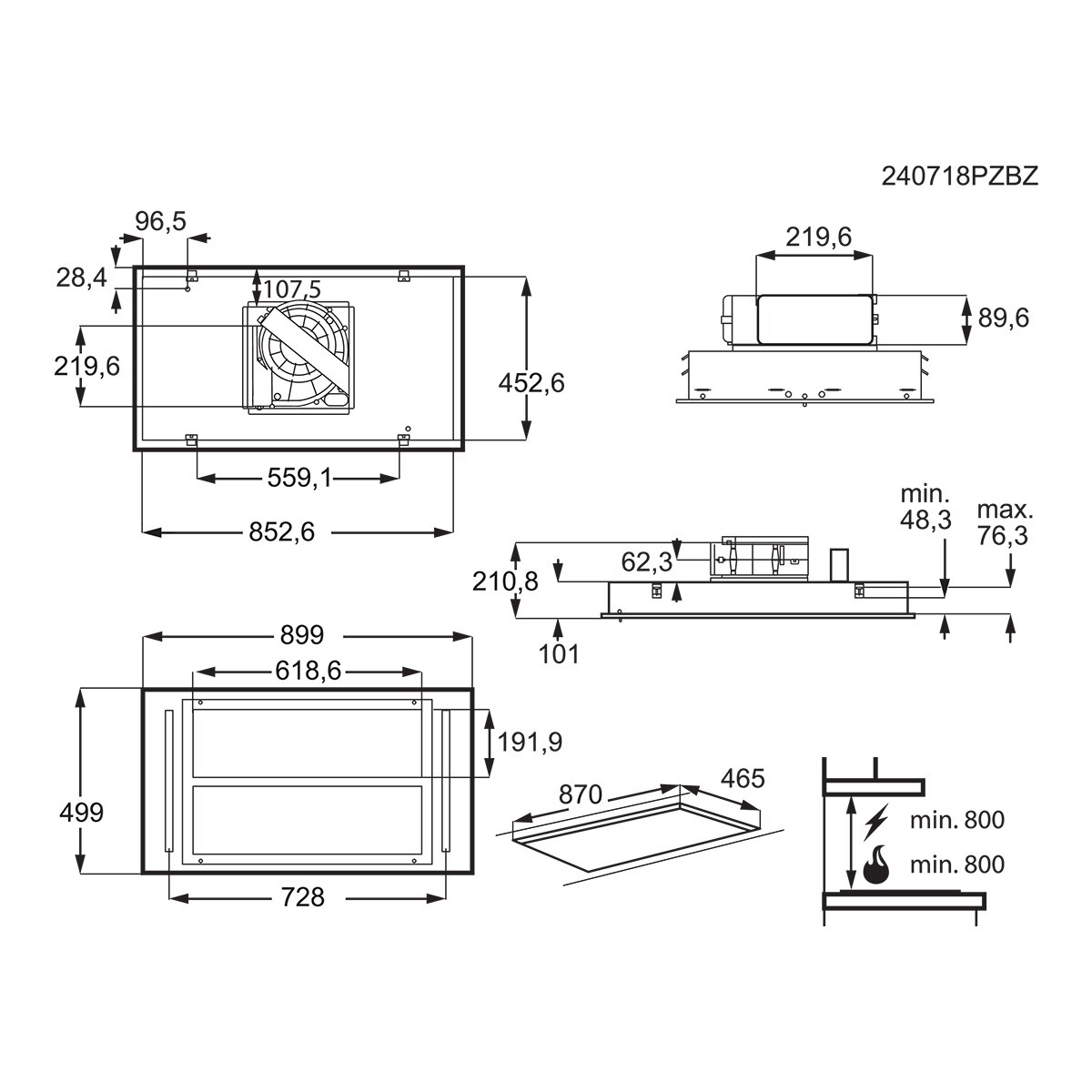 Campana de techo AEG Serie 7000 SilenceTech - NDC7792SM Inox-2