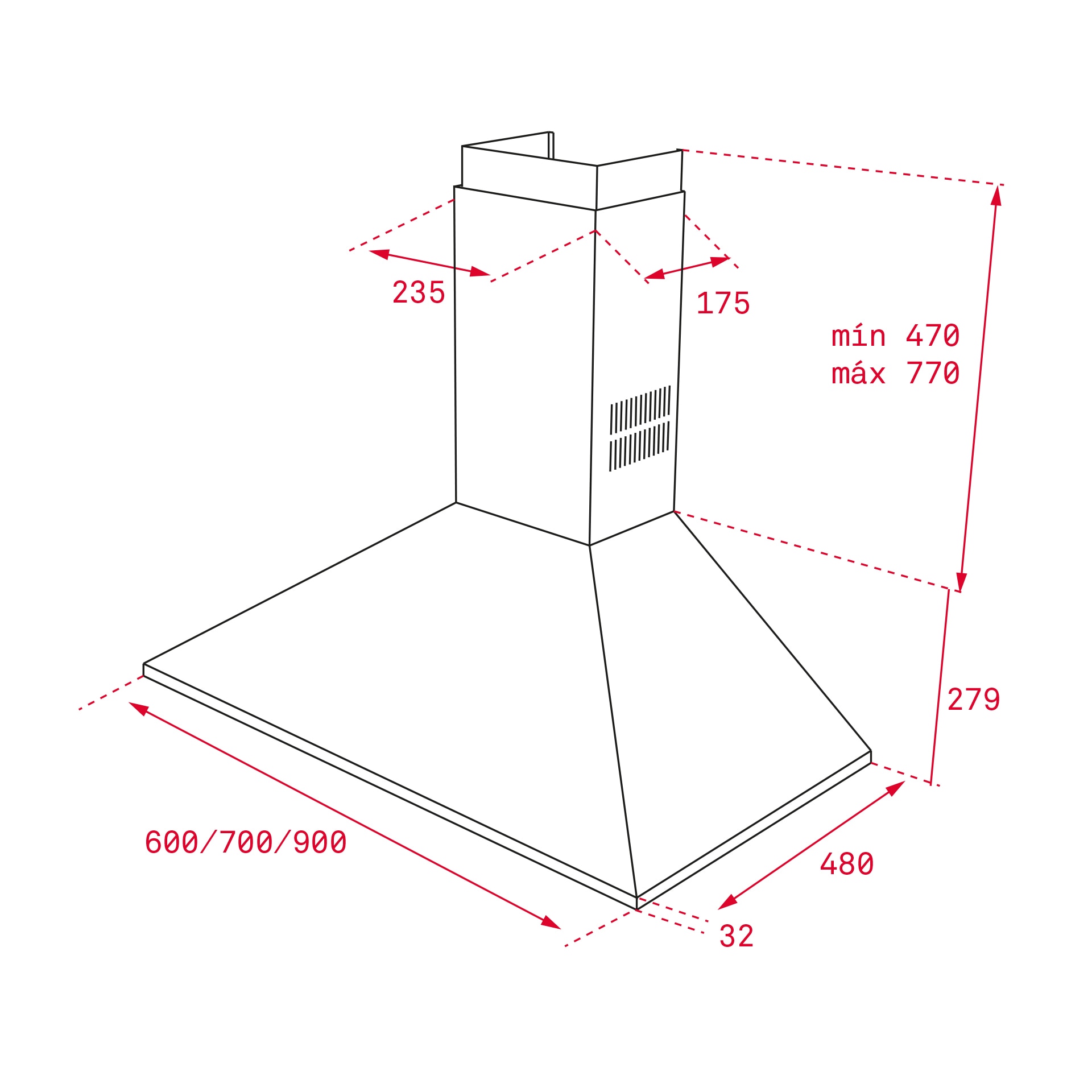 Exaustor de Parede Teka DBB70INOX de 3 Velocidades e de 70 cm - Inox Inox-2