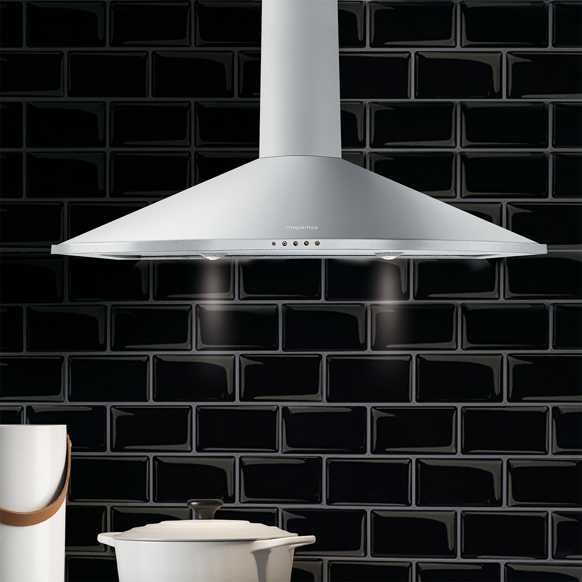 Campana decorativa Mepamsa 3 velocidades - Tender 90 - Inox Inox-3