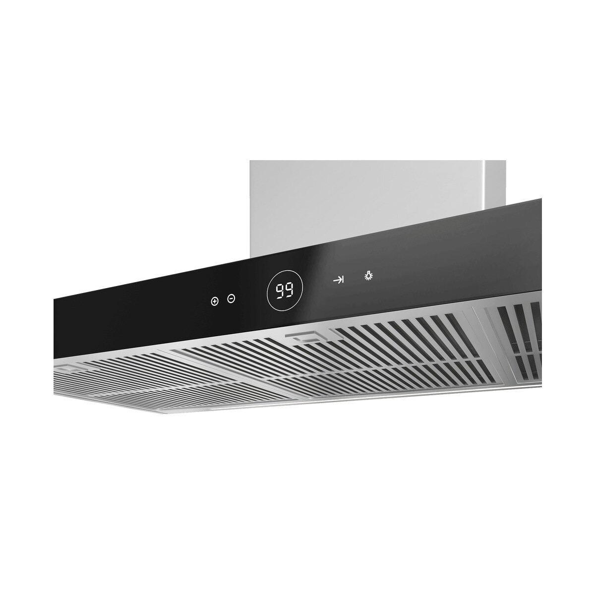 Exaustor de Parede Teka PERFECT A4 DLH 985 T Touch Control e Motor EcoPower com 4 Velocidades e de 90 cm - Vidro Preto Aço inoxidável-3