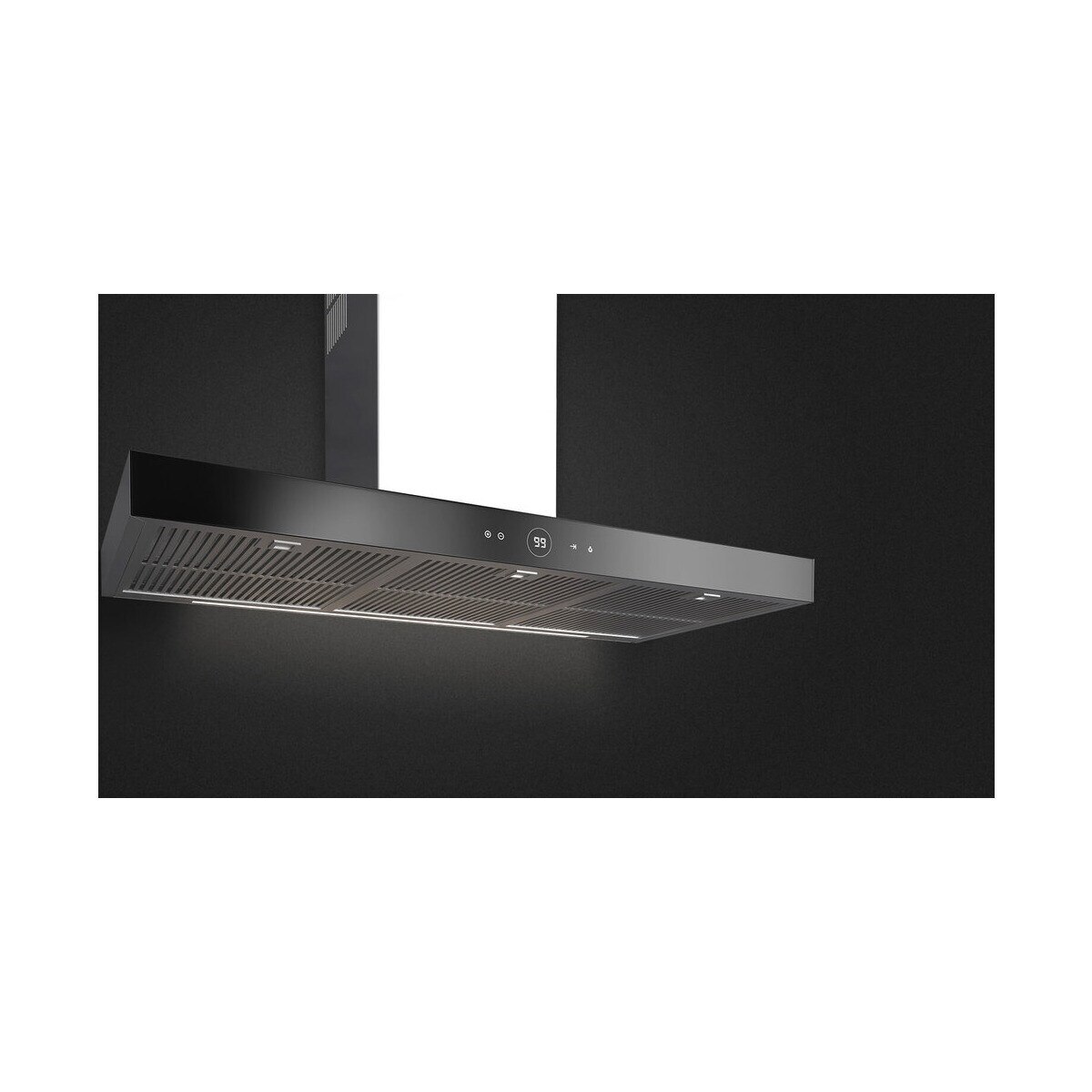 Exaustor de Parede Teka PERFECT A4 DLH 985 T Touch Control e Motor EcoPower com 4 Velocidades e de 90 cm - Vidro Preto Aço inoxidável-4