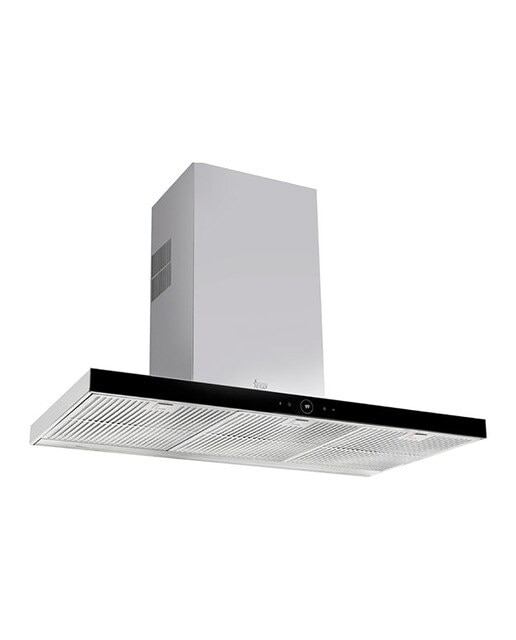 Exaustor de Parede Teka DLH 1185 T Ultraslim com Motor EcoPower de 4 Velocidades e de 110 cm - Vidro Preto com Aro Inox Aço inoxidável-1