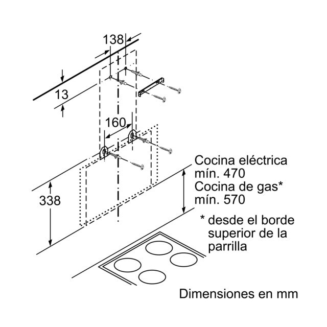 Imagen 3 de Campana decorativa Balay Touch Control sobre cristal - 3BC565GB - Cristal blanco Cristal blanco